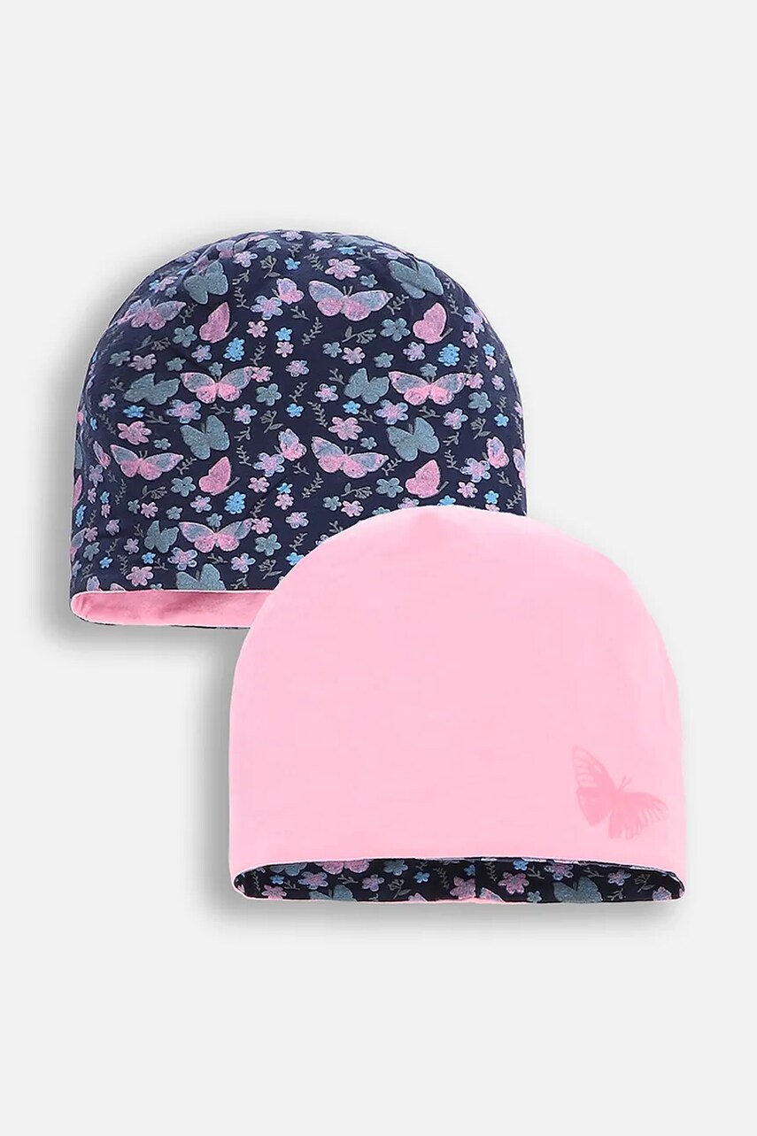 Coccodrillo căciulă culoarea roz, bumbac, din tesatura uni, ACCESSORIES SPRING GIRL