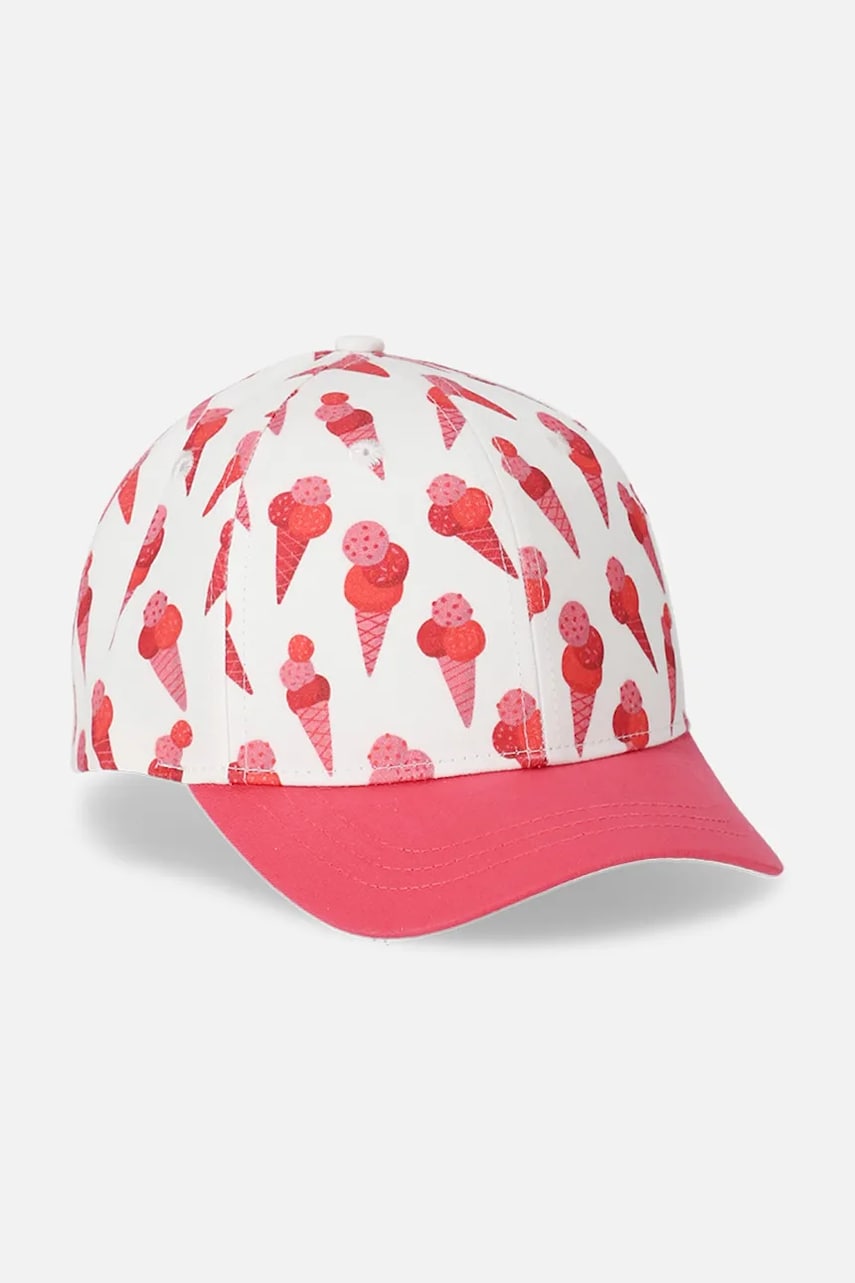 Coccodrillo șapcă culoarea alb, cu imprimeu, ACCESSORIES SUMMER GIRL Coccodrillo șapcă culoarea alb, cu imprimeu, ACCESSORIES SUMMER GIRL