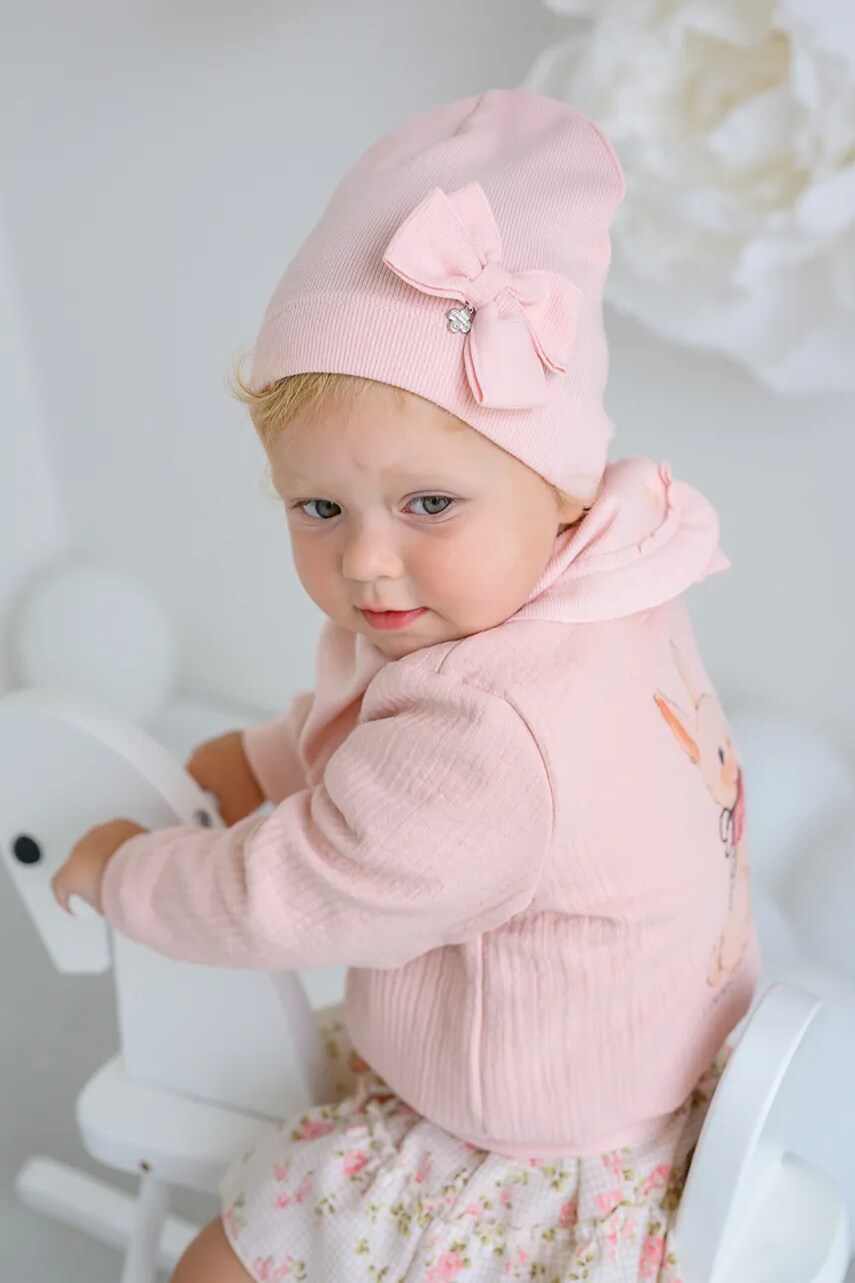 Levně Dětská čepice Jamiks CANDI růžová barva, JWH128