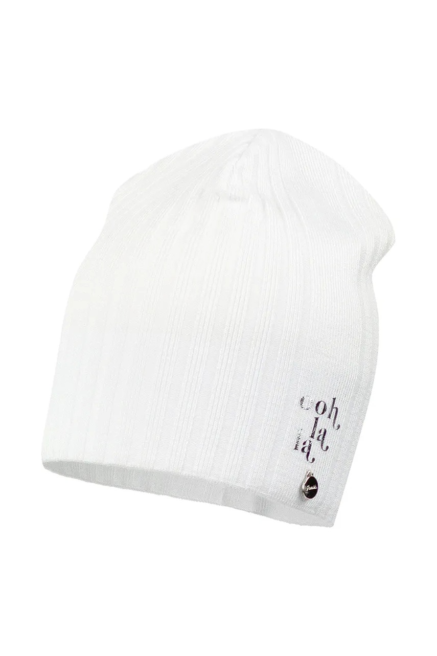 Детская шапка Jamiks FLOSSIE цвет белый из тонкого трикотажа JWH074