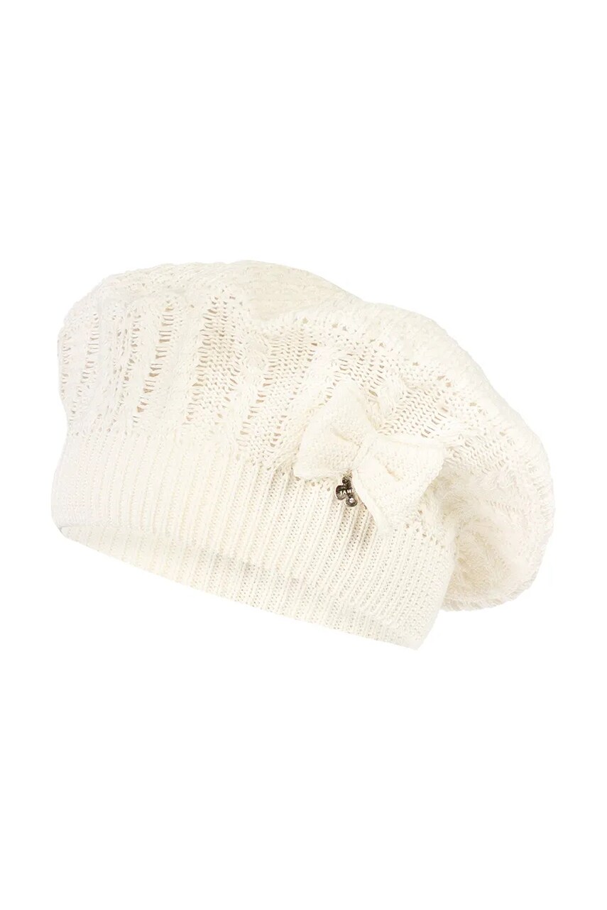 Levně Dětský bavlněný baret Jamiks JOYA béžová barva, JWH101