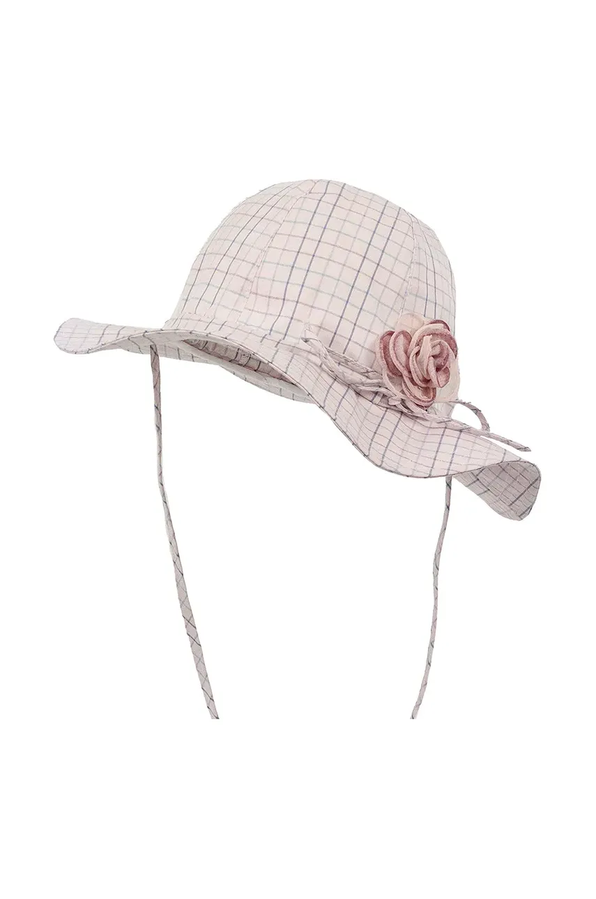 Levně Dětský bavlněný klobouk Jamiks MERS růžová barva, JLH082