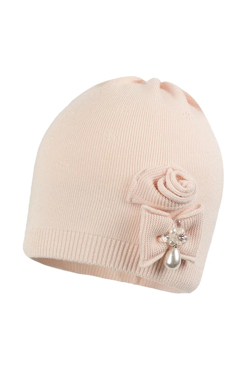 Дитяча шапка Jamiks SEDNA колір рожевий з тонкого трикотажу JWH083