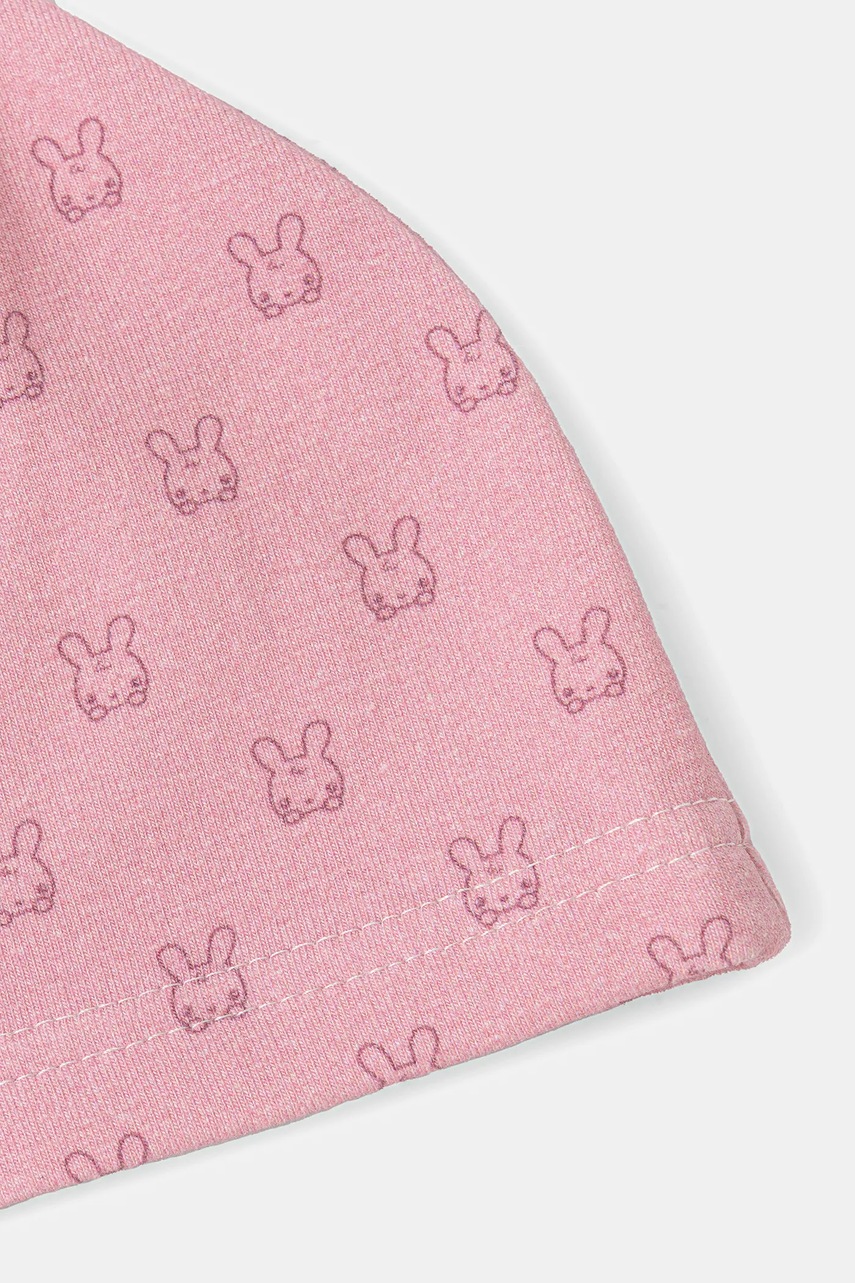 Шапка United Colors of Benetton цвет розовый хлопковая 6SDFAA00V