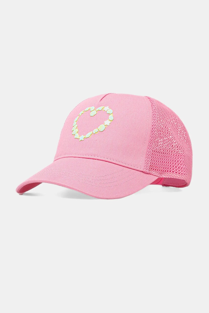 United Colors of Benetton șapcă de baseball pentru copii culoarea roz, cu imprimeu, 6XJNGA01F