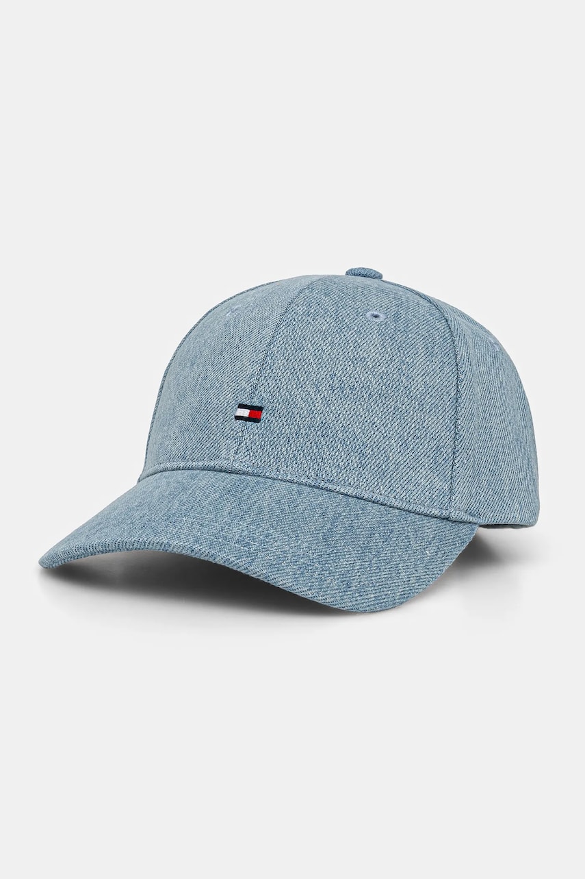 Levně Dětská bavlněná kšiltovka Tommy Hilfiger modrá barva, AU0AU01964