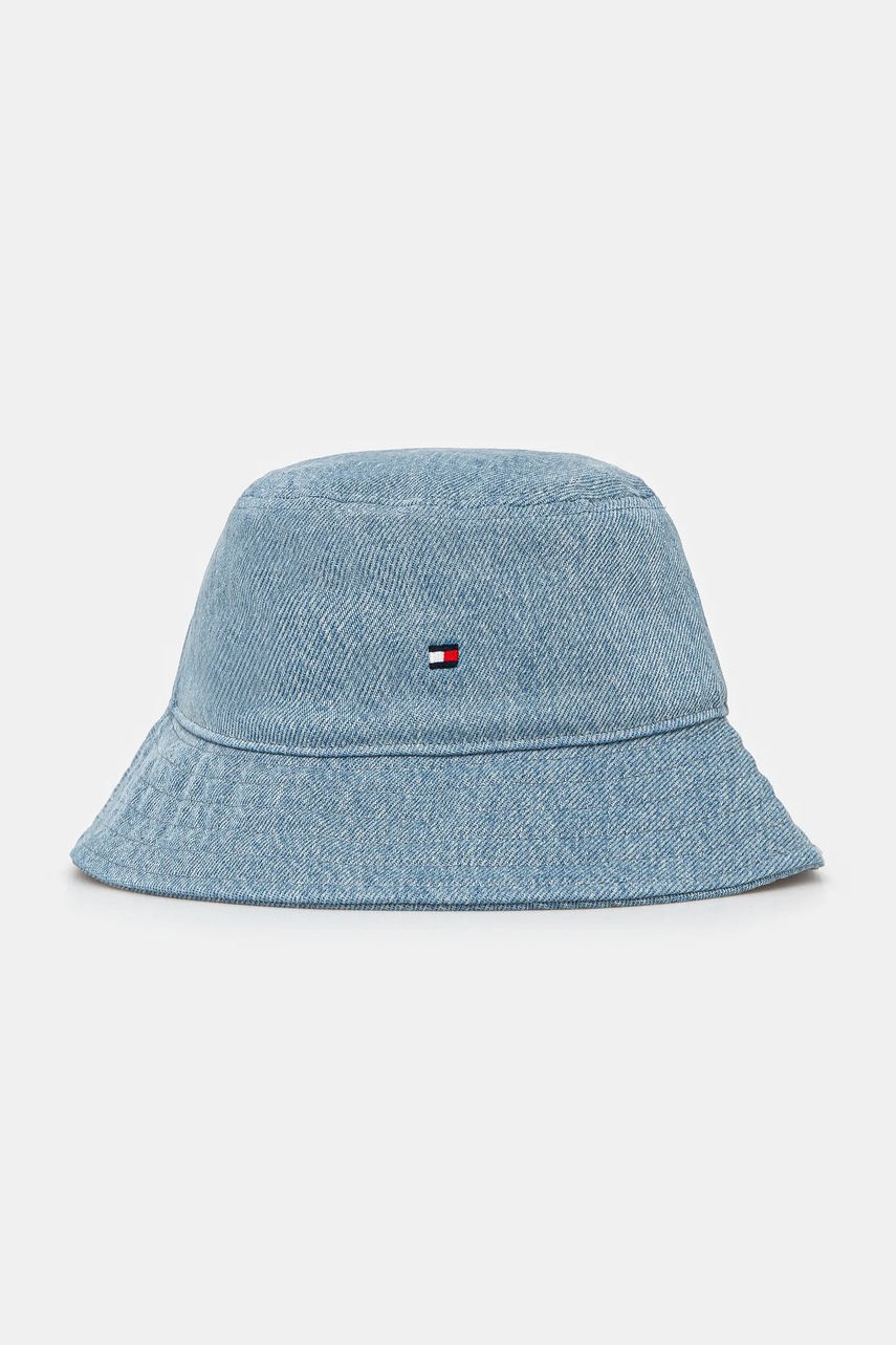 Levně Dětský bavlněný klobouk Tommy Hilfiger modrá barva, AU0AU01965