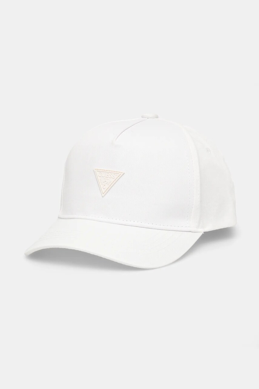 Levně Dětská bavlněná kšiltovka Guess bílá barva, s aplikací, H5RZ00 WO08O
