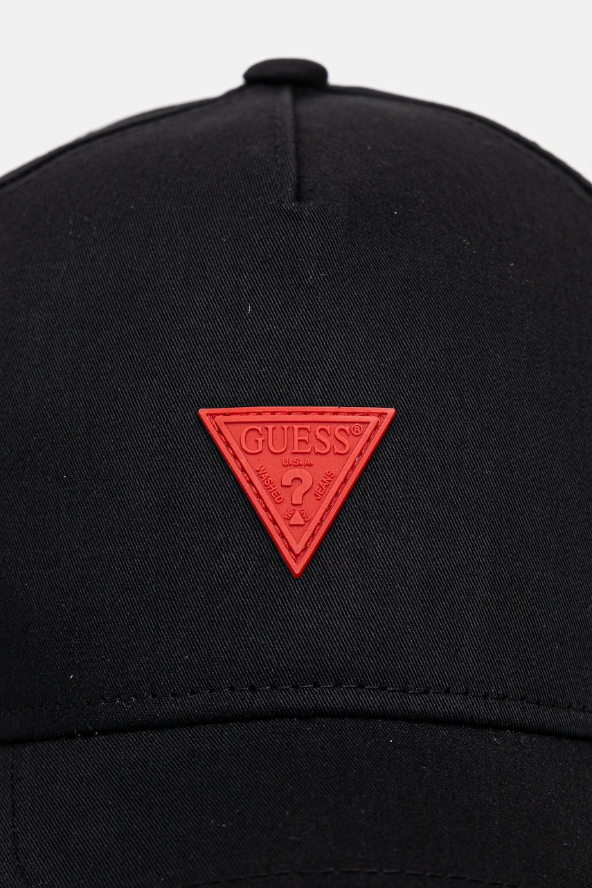 Дитяча бавовняна кепка Guess колір чорний з аплікацією H5RZ00 WO08O в Вінниці Дитяча бавовняна кепка Guess колір чорний з аплікацією H5RZ00 WO08O в Вінниці