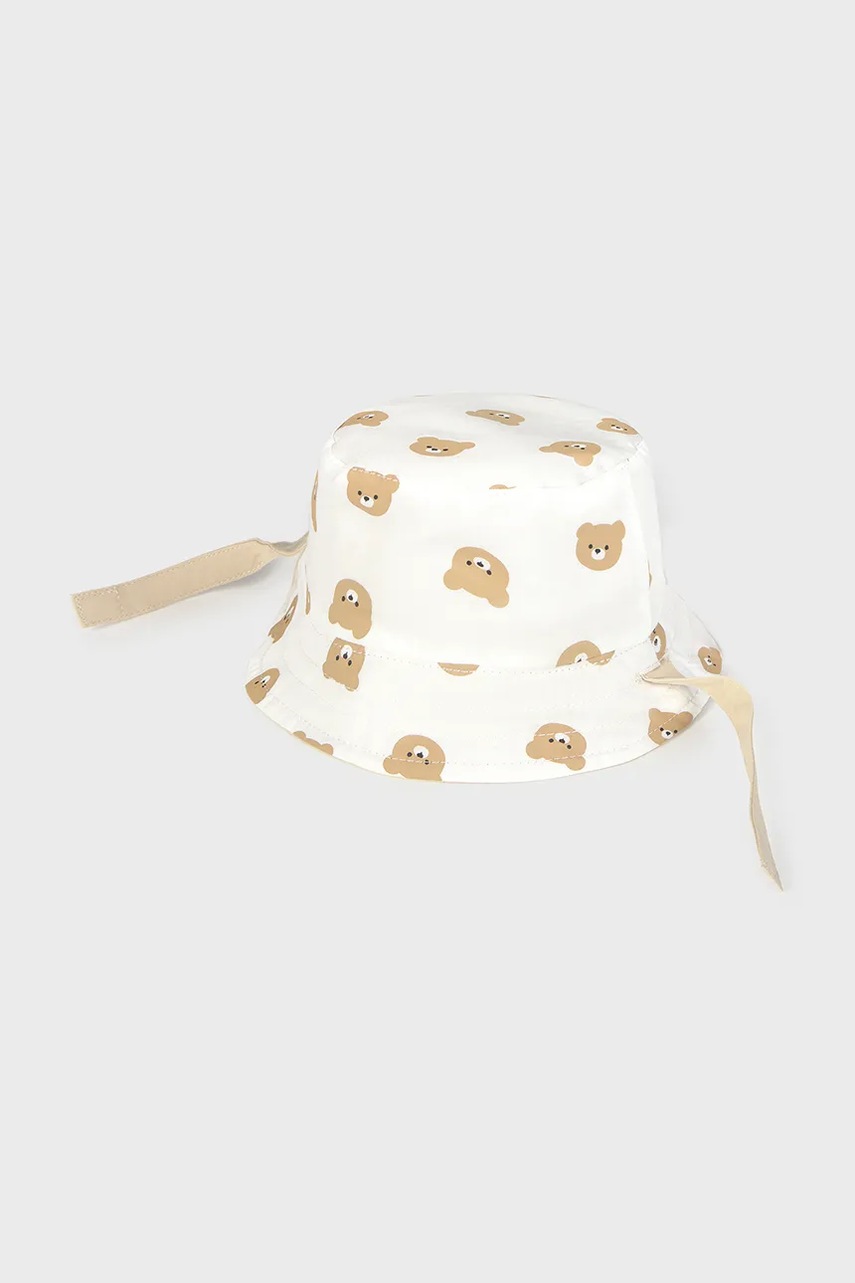Детская хлопковая шляпа Mayoral Newborn цвет бежевый хлопковый 9881