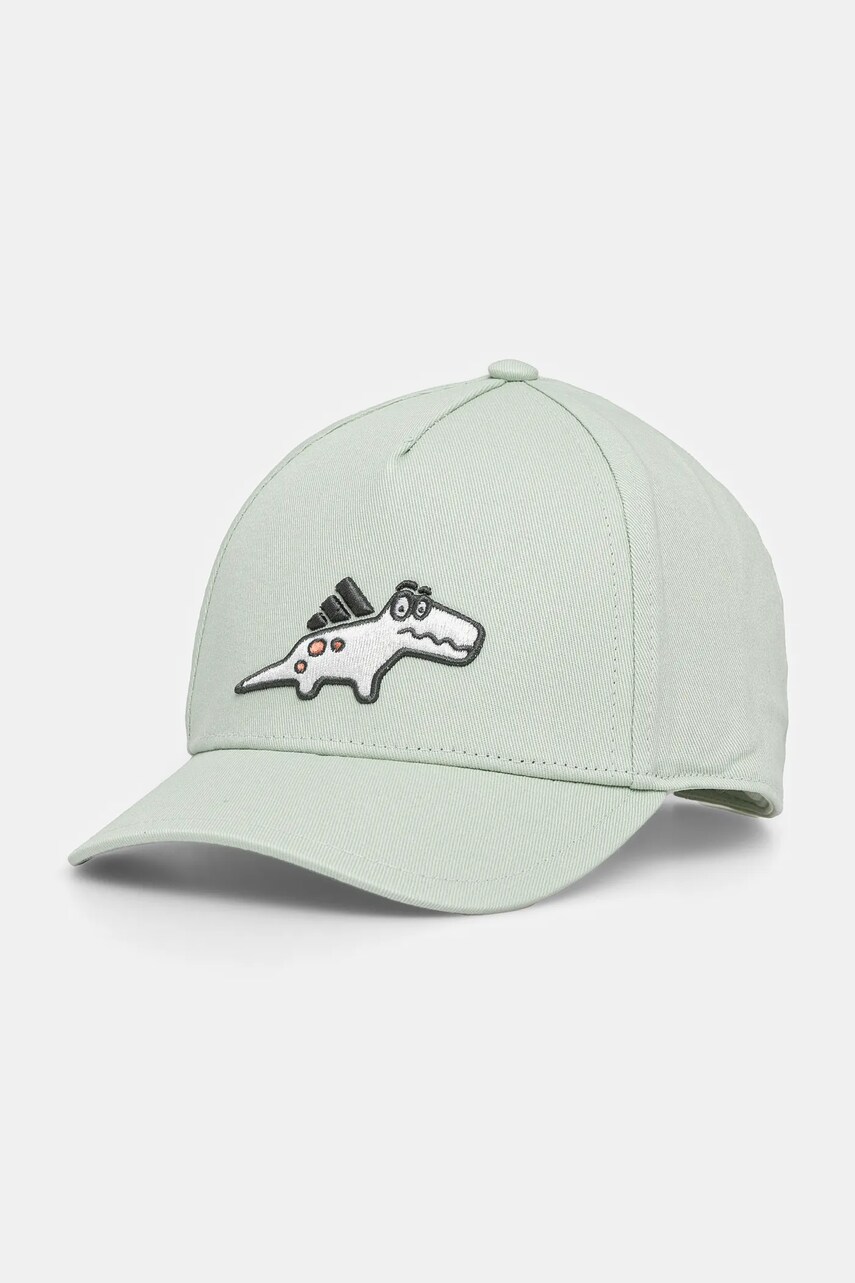 adidas Performance sapca din bumbac pentru copii culoarea verde, cu imprimeu, JD5821