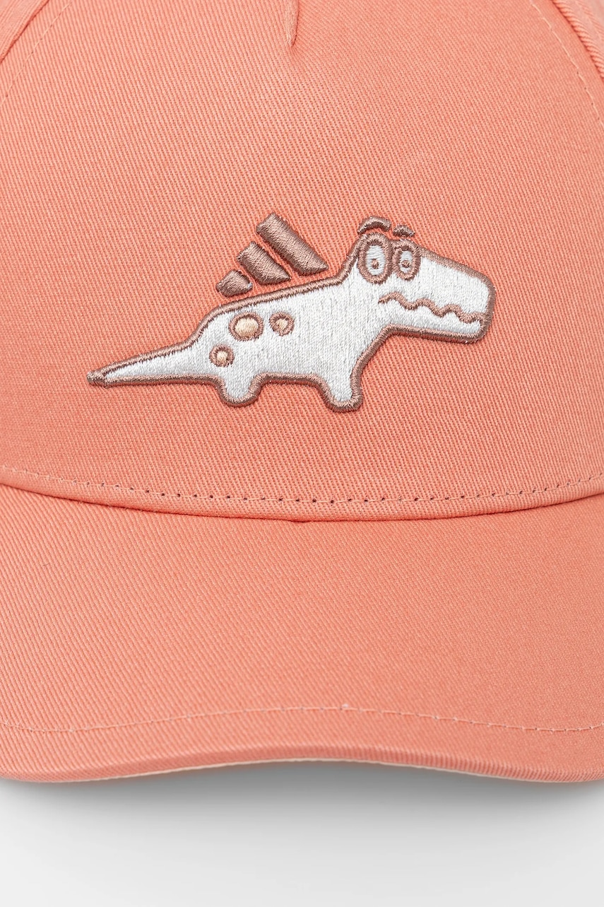 Детская хлопковая кепка adidas Performance цвет оранжевый с аппликацией JD5820 Детская хлопковая кепка adidas Performance цвет оранжевый с аппликацией JD5820
