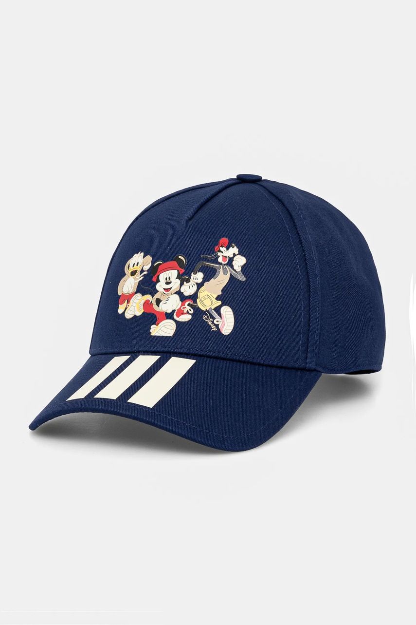 adidas Performance șapcă din bumbac pentru copii culoarea albastru marin, cu imprimeu, JG5845
