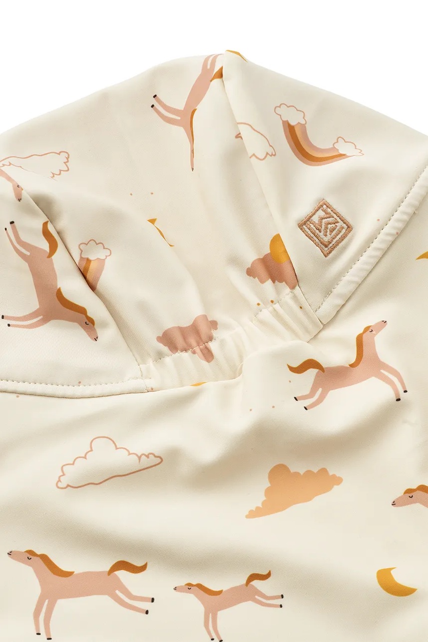 Дитяча кепка Liewood Cecilia Swim Hat колір бежевий візерунок LW19880