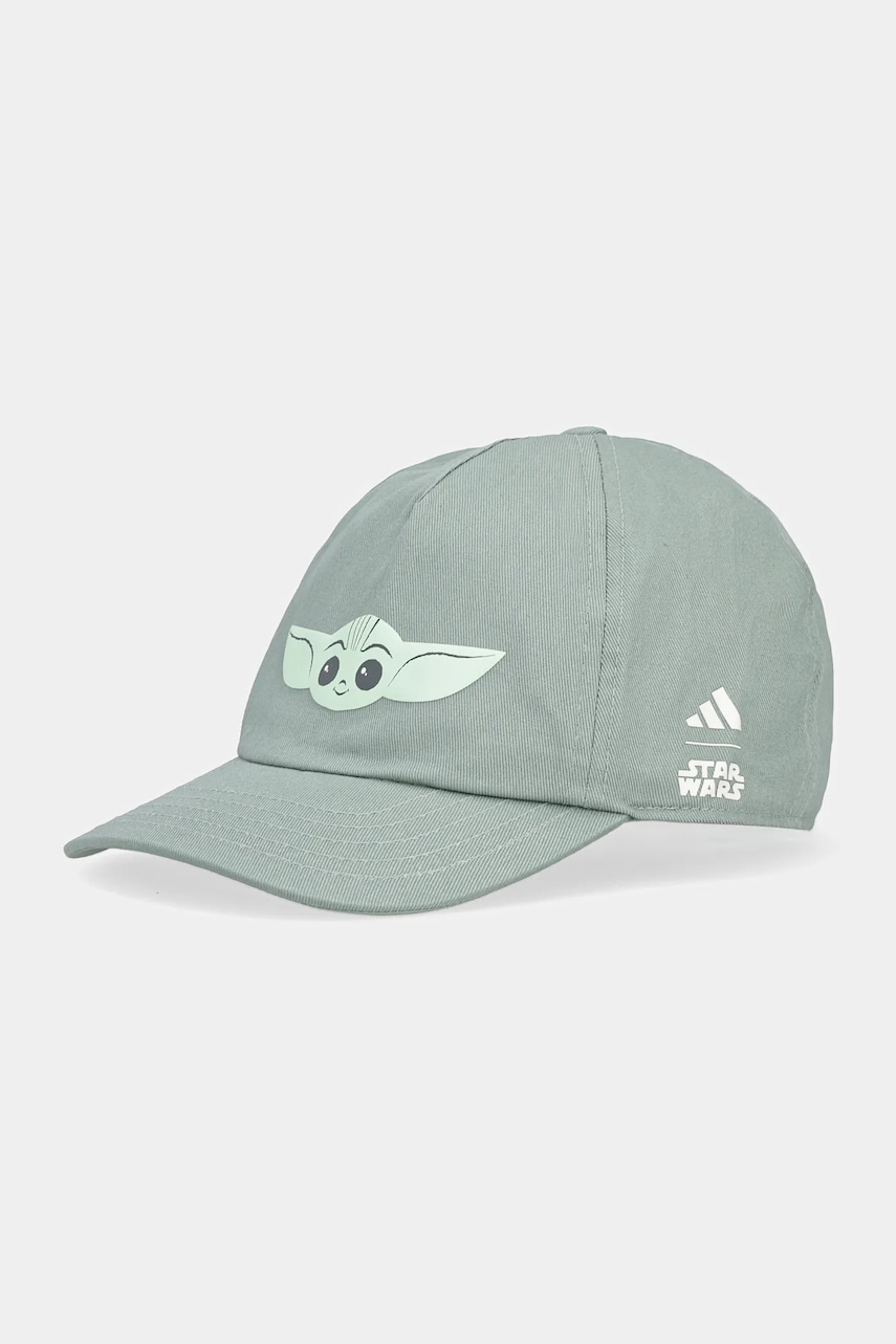 adidas Performance șapcă de baseball pentru copii culoarea verde, cu imprimeu, JH3266
