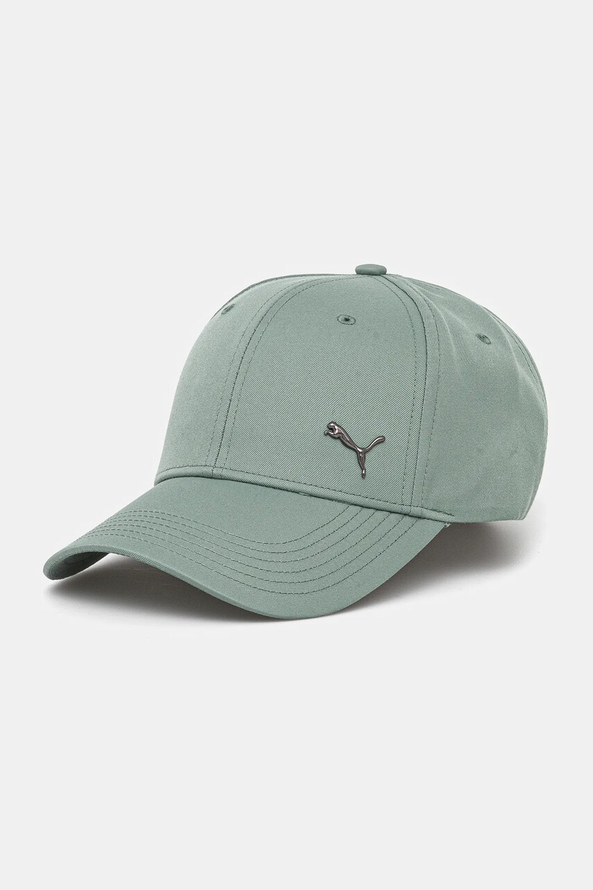 Puma șapcă de baseball pentru copii ESS METAL CAT BB Cap culoarea verde, cu imprimeu, 026116