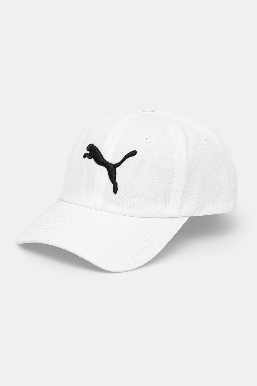 Puma șapcă din bumbac pentru copii ESS CAT BB Cap culoarea alb, cu imprimeu, 026114