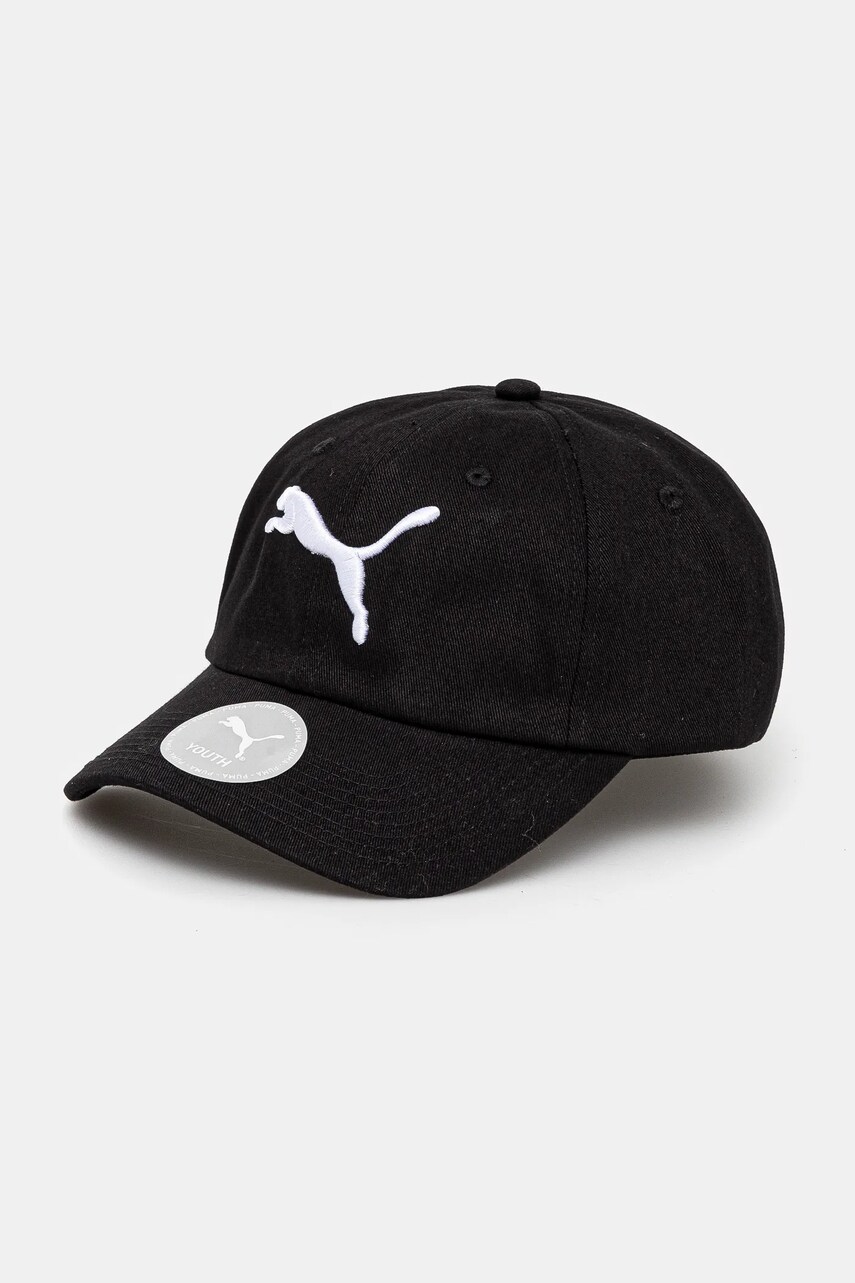 Puma șapcă din bumbac pentru copii ESS CAT BB Cap culoarea negru, cu imprimeu, 026114