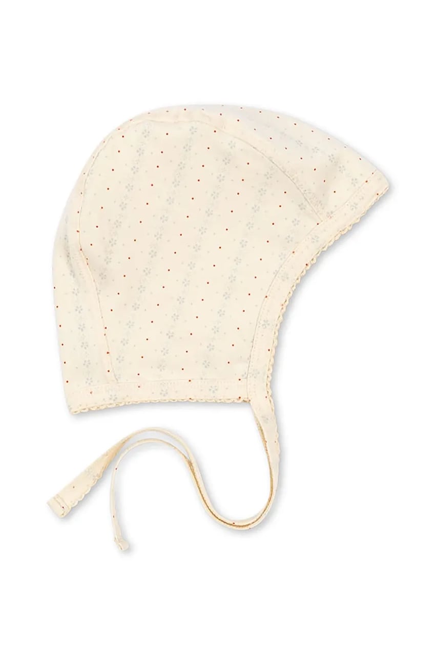 Konges Sløjd căciulă bebe BASIC BABY HELMET GOTS culoarea bej, din tesatura uni, KS102252 Konges Sløjd căciulă bebe BASIC BABY HELMET GOTS culoarea bej, din tesatura uni, KS102252