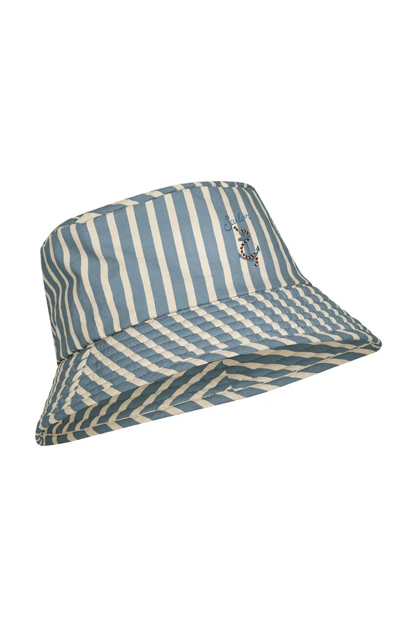 Levně Dětský klobouk Konges Sløjd ASNOU BUCKET HAT modrá barva, KS102469
