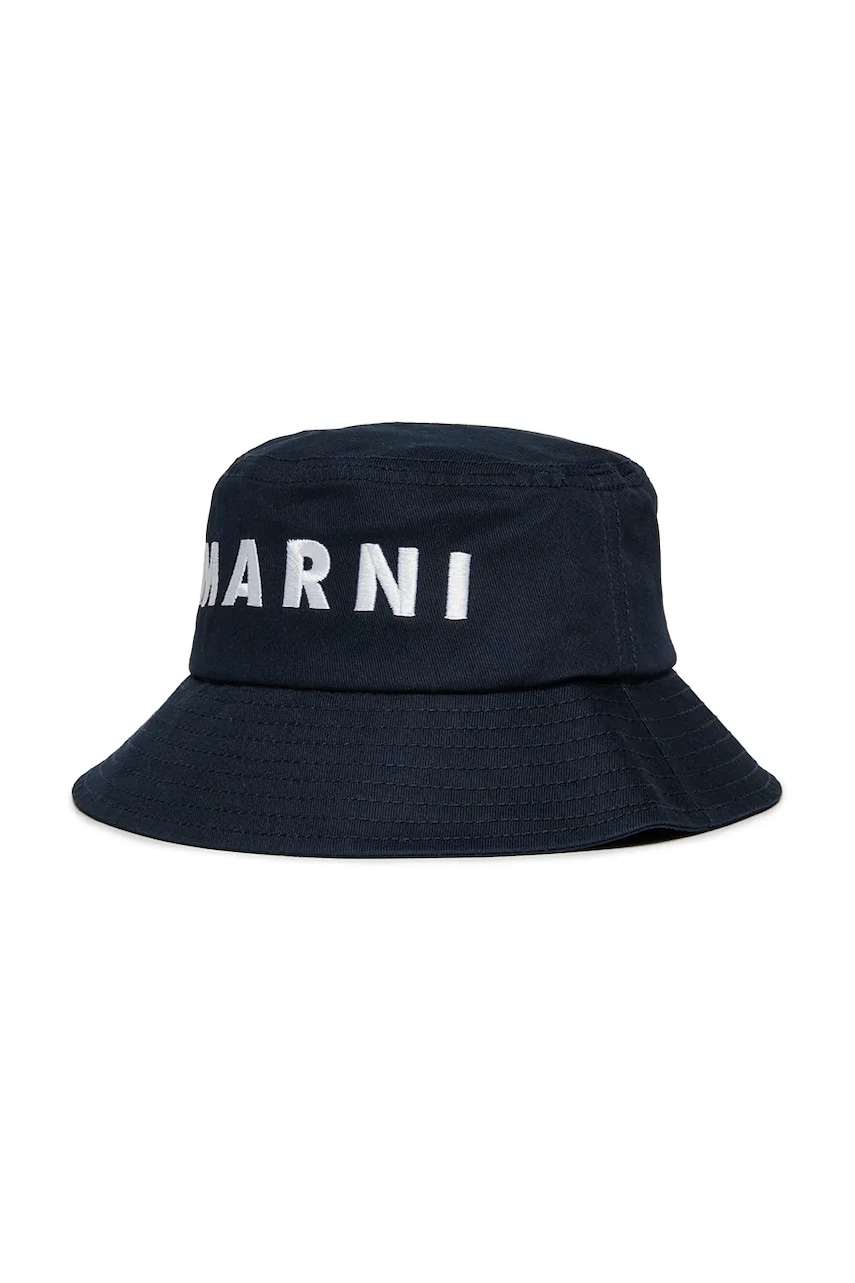 Levně Dětský bavlněný klobouk Marni MF35B HAT tmavomodrá barva, M01458