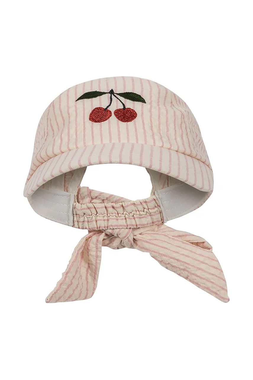 Детская кепка Konges Sløjd ELLIE BOW CAP GOTS цвет бежевый узор KS103078 Детская кепка Konges Sløjd ELLIE BOW CAP GOTS цвет бежевый узор KS103078