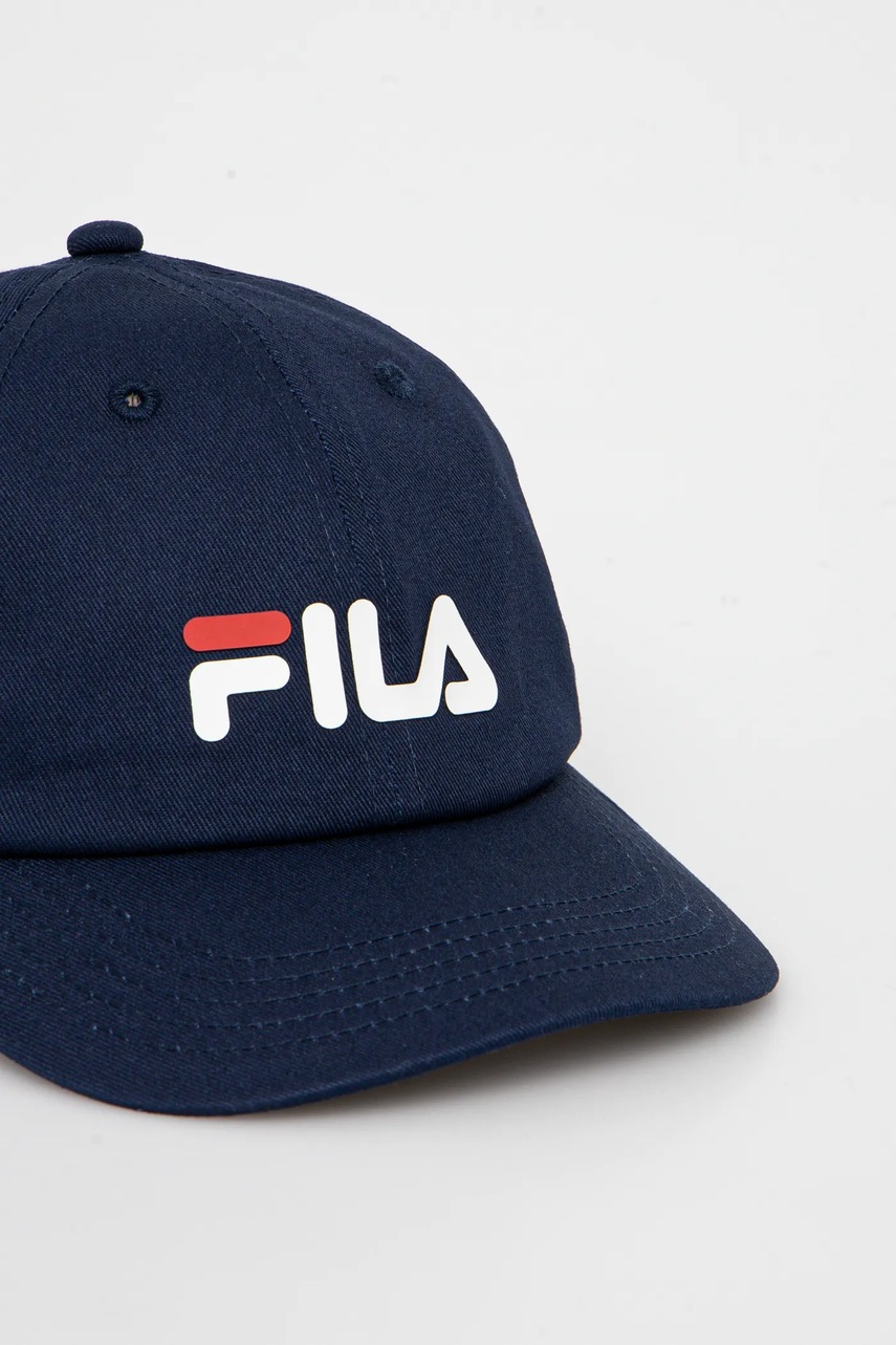 Хлопковая кепка Fila LEVERKUSEN цвет синий с аппликацией FCK0033