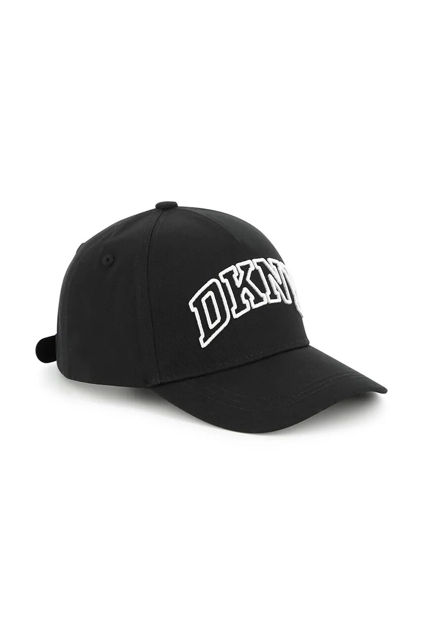 Dkny sapca din bumbac pentru copii culoarea negru, cu imprimeu, D62100
