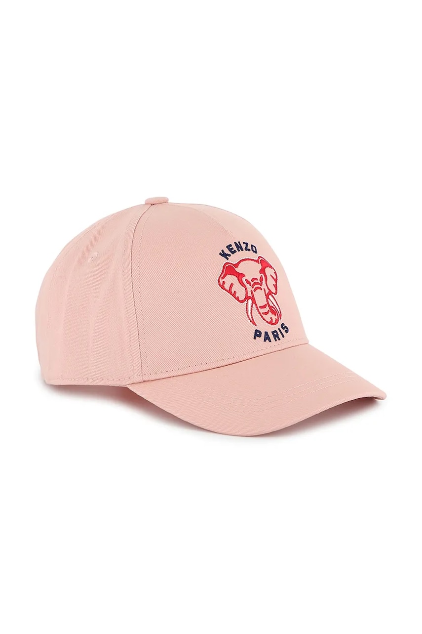 Kenzo Kids șapcă din bumbac pentru copii culoarea portocaliu, cu imprimeu, K60880 Kenzo Kids șapcă din bumbac pentru copii culoarea portocaliu, cu imprimeu, K60880