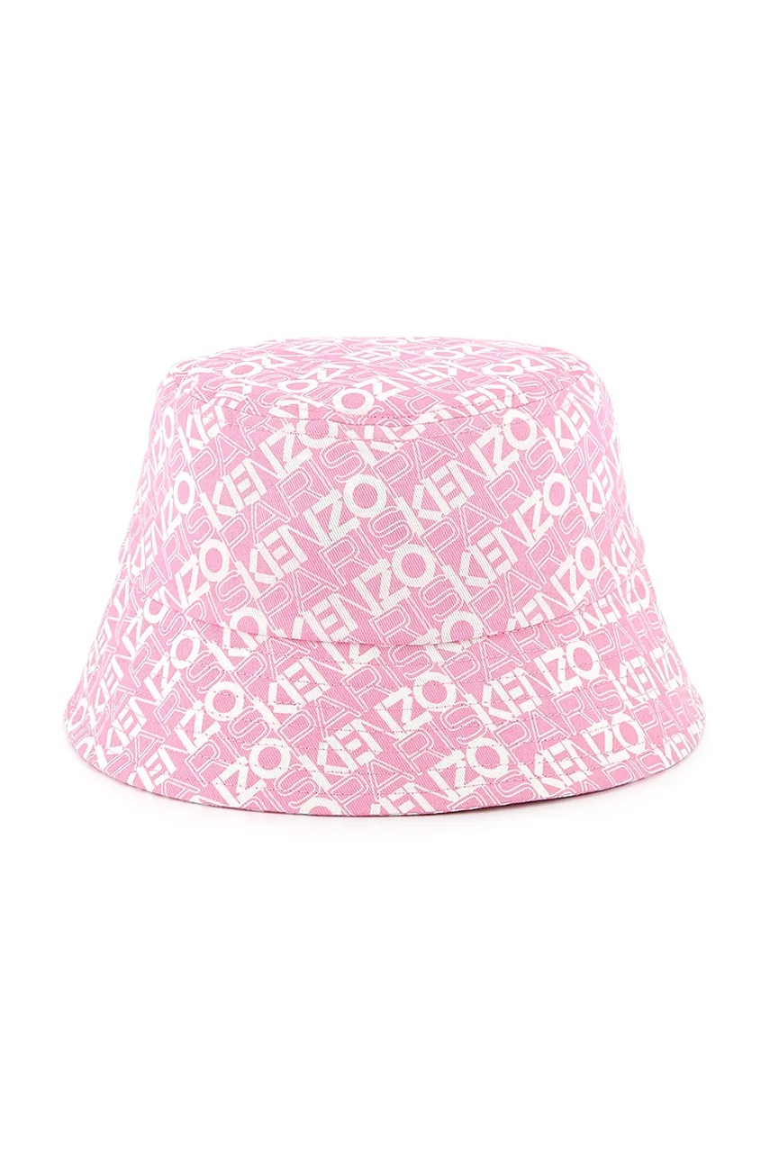 Детская хлопковая шляпа Kenzo Kids цвет розовый хлопковая K60884 Детская хлопковая шляпа Kenzo Kids цвет розовый хлопковая K60884
