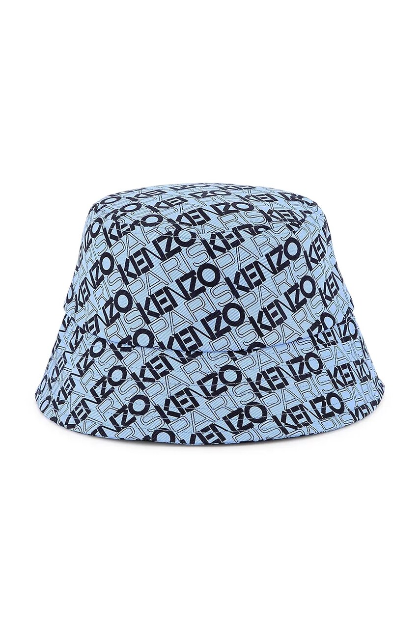 Levně Dětský bavlněný klobouk Kenzo Kids modrá barva, K60884
