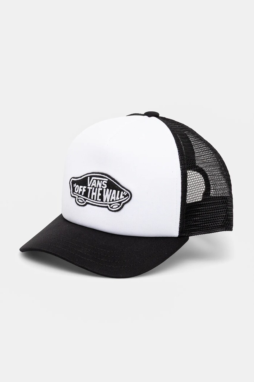 Vans șapcă de baseball pentru copii Classic Patch Curved Bill Trucker culoarea negru, cu imprimeu, VN000EY0Y281