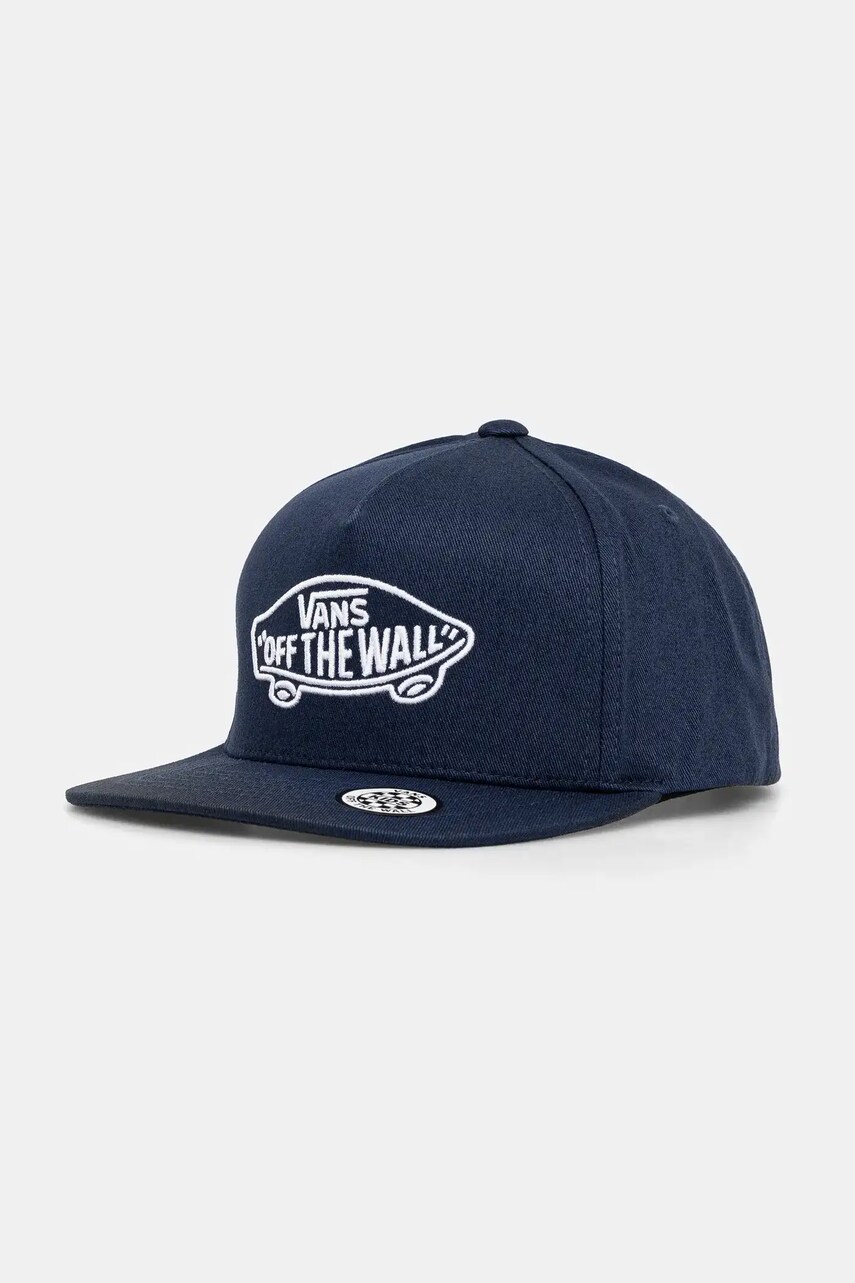 Vans șapcă din bumbac pentru copii Classic Vans Snapback culoarea albastru marin, cu imprimeu, VN000J4VLKZ1