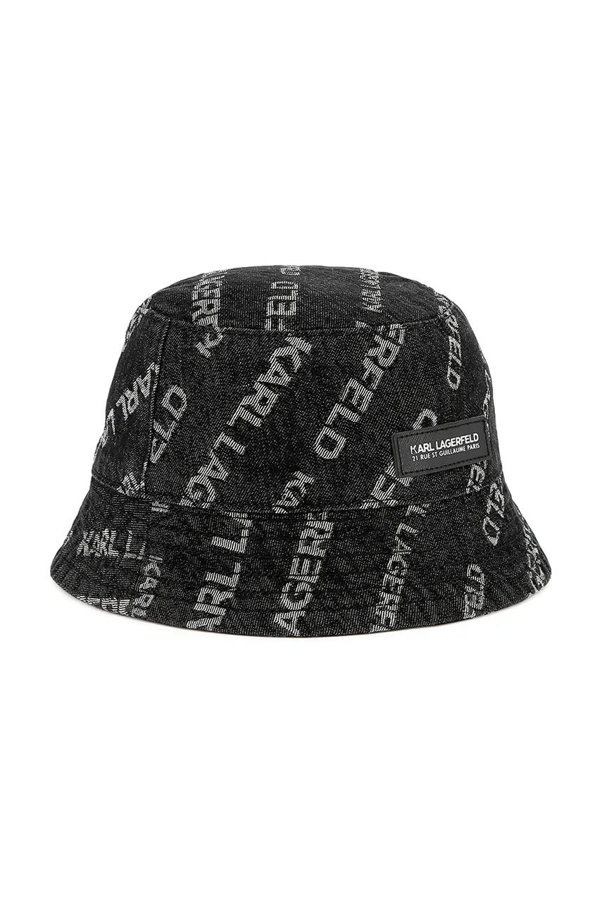 Детская хлопковая шляпа Karl Lagerfeld цвет чёрный хлопковая Z30399