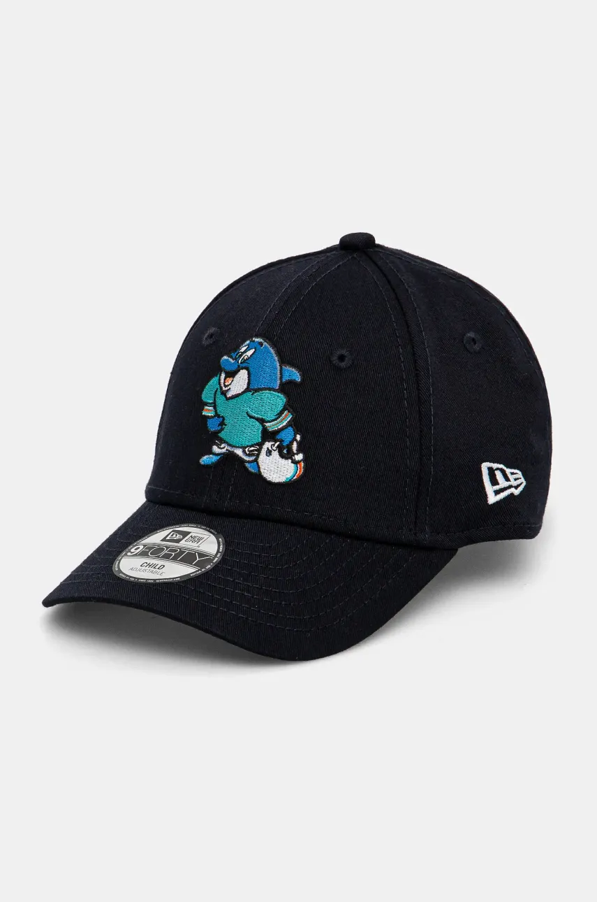 New Era șapcă de baseball pentru copii MIAMI DOLPHINS culoarea albastru marin, cu imprimeu, 60595394