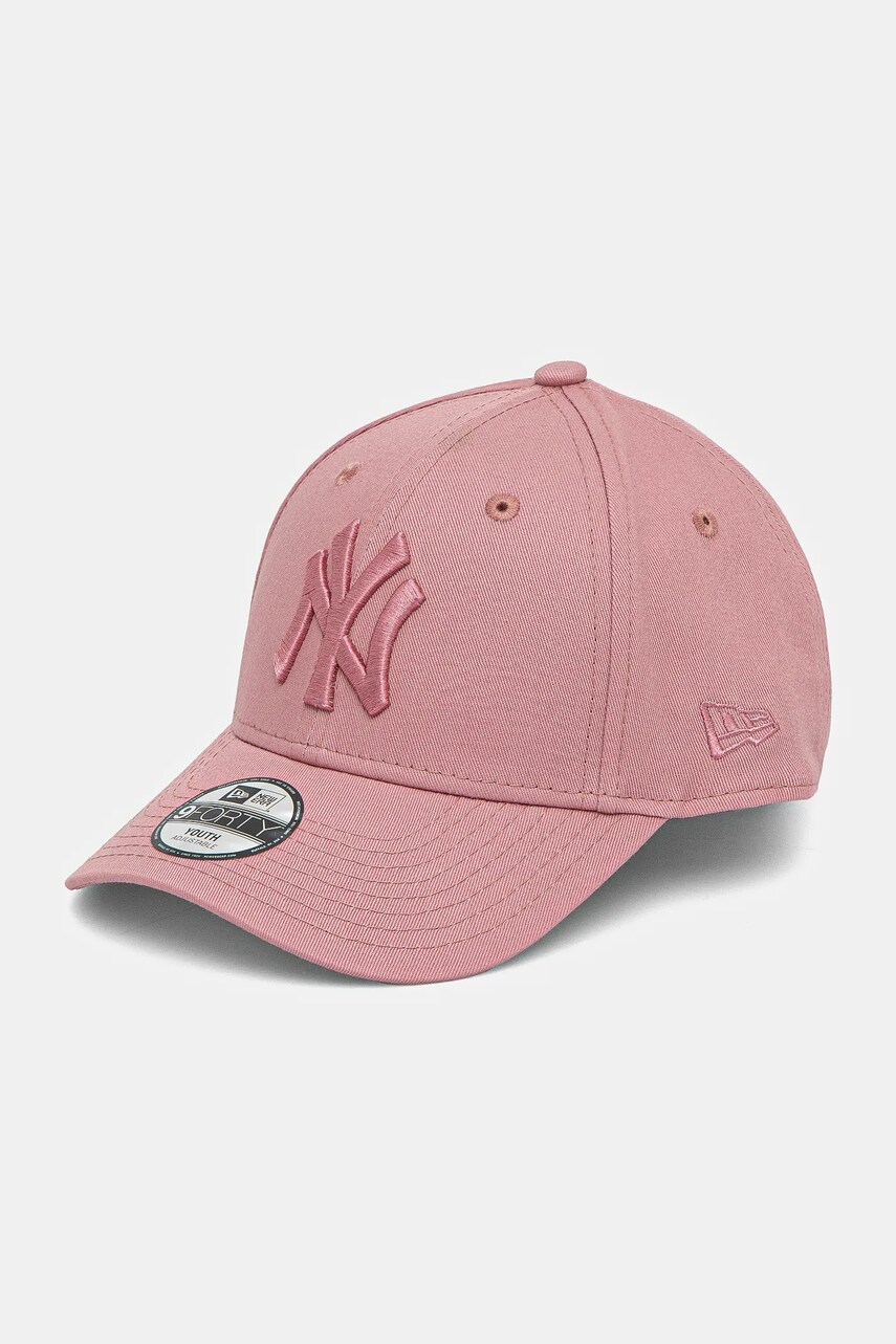 New Era șapcă din bumbac pentru copii NEW YORK YANKEES culoarea roz, neted, 60595470