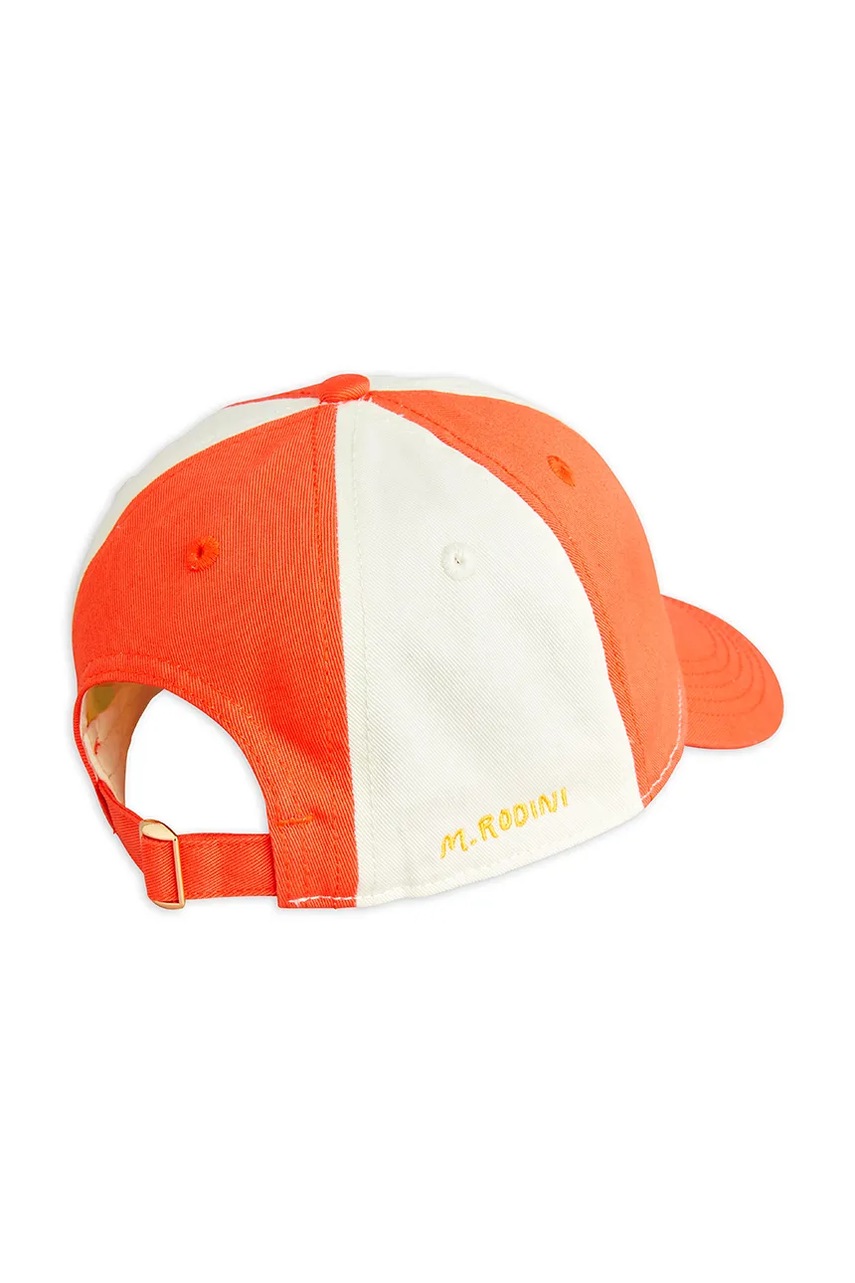 Детская хлопковая кепка Mini Rodini Ladybugs цвет оранжевый узор 2526510142