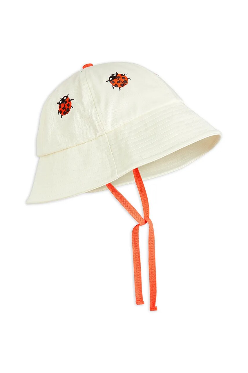 Mini Rodini pălărie din bumbac pentru copii Ladybug culoarea bej, bumbac, 2526510211