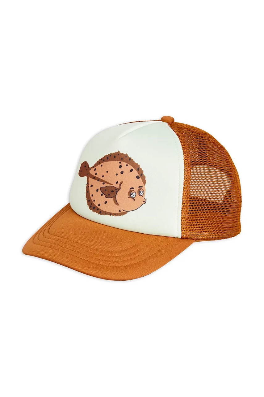 Mini Rodini gyerek baseball sapka Flundra barna, nyomott mintás, 2526510516 termék 2. képe