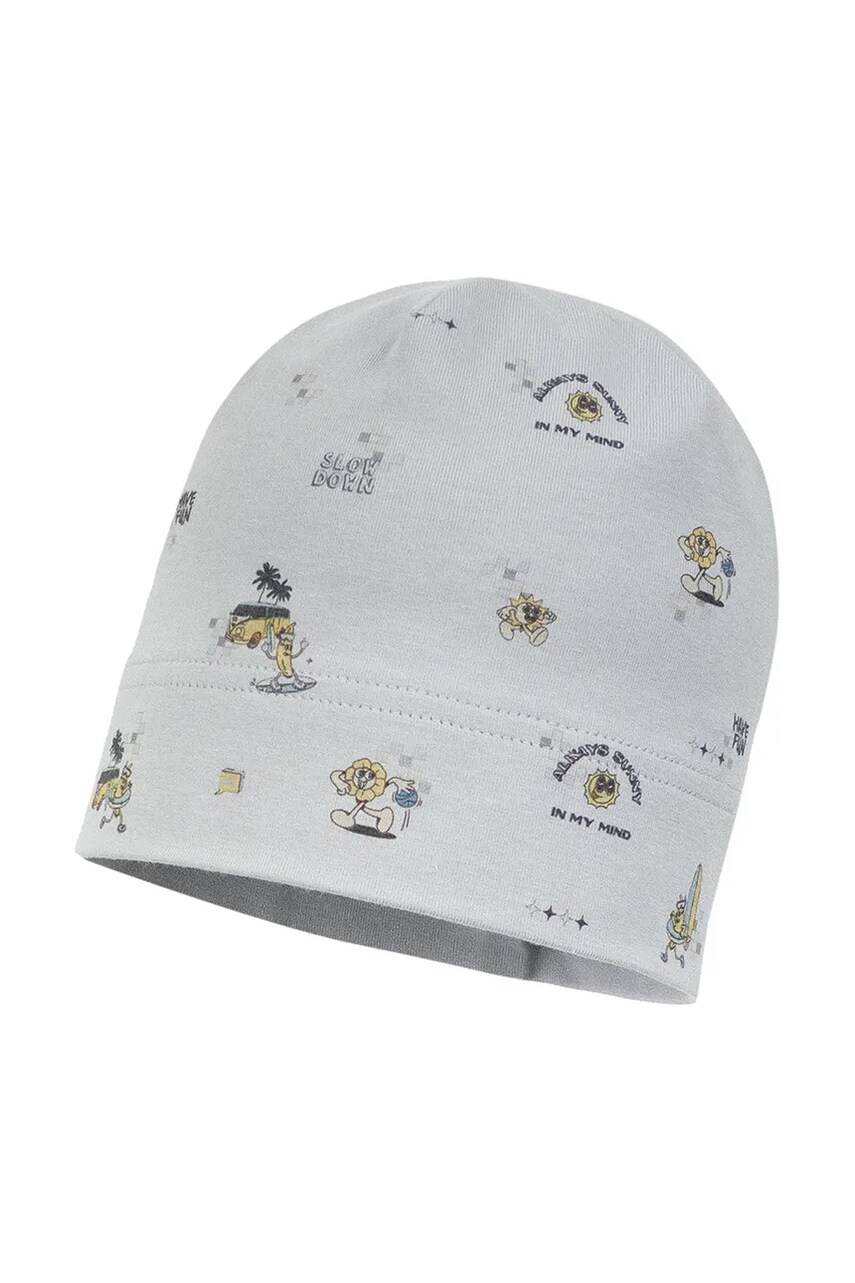 Jamiks caciula bebe JASON culoarea gri, din tesatura neteda, JWH054