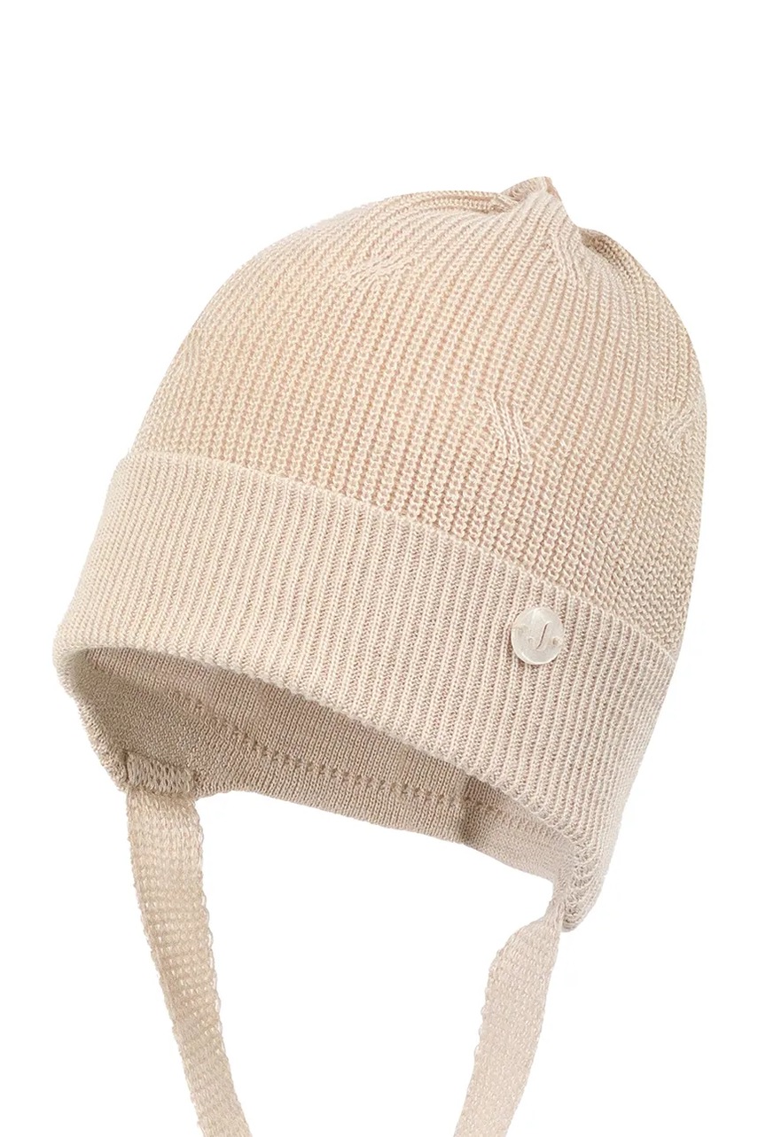 

Детска шапка Jamiks LIR в кафяво с фина плетка JWH062, Бежов