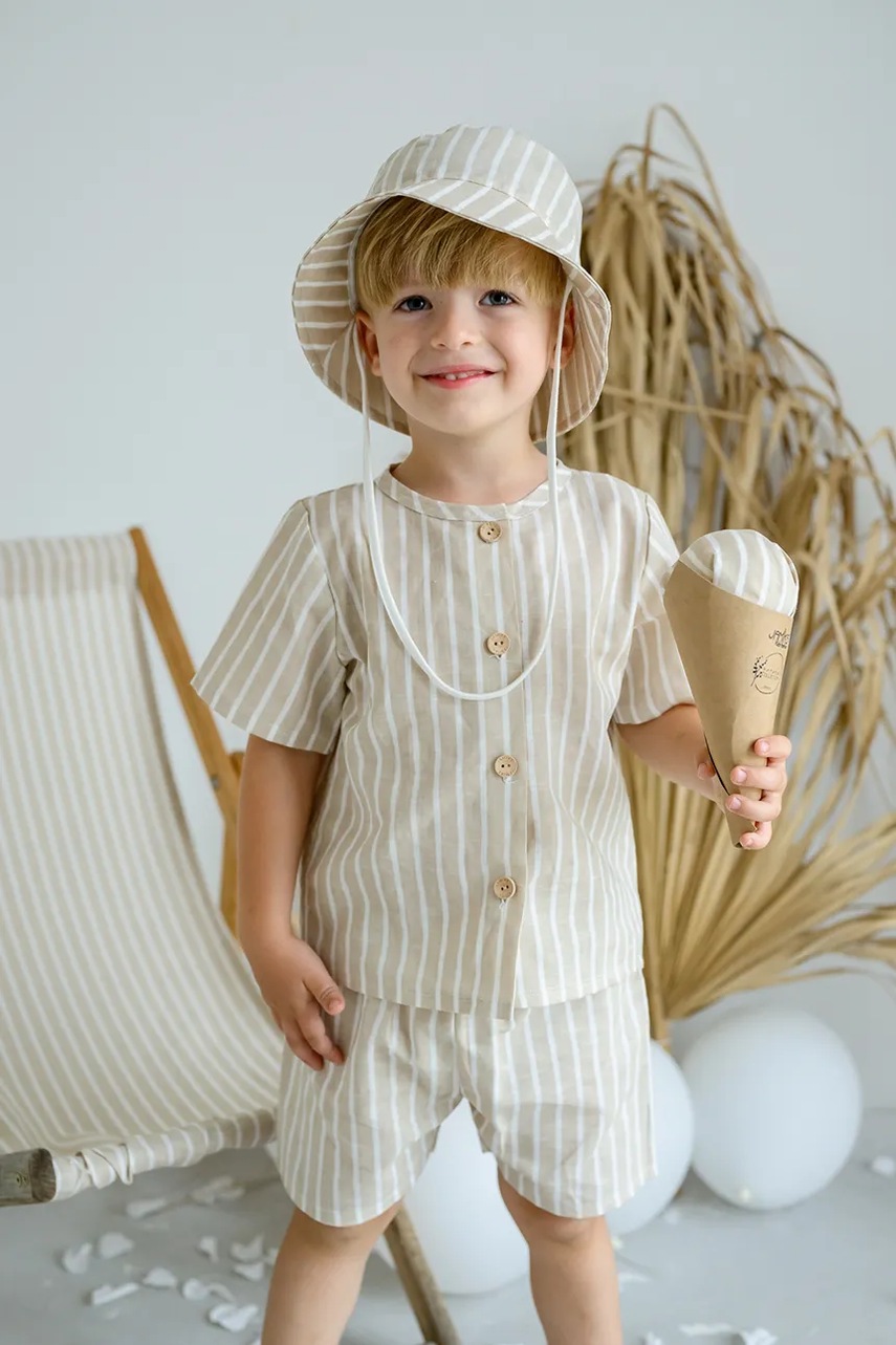 Dětský lněný klobouk Jamiks ZURIMAN (obrázek 4)