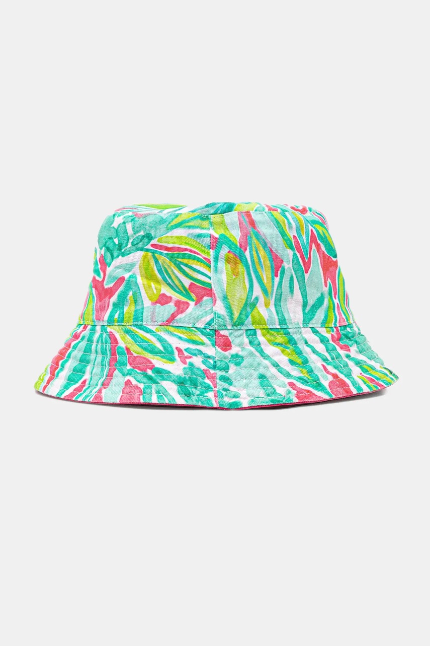 Детская двусторонняя хлопковая шляпа United Colors of Benetton цвет розовый хлопковая 6KQACA02M