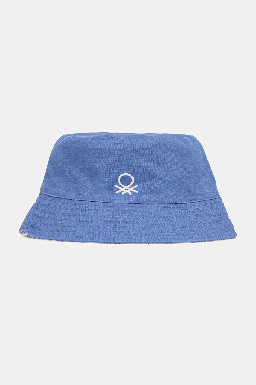 United Colors of Benetton pălărie reversibilă din bumbac pentru copii culoarea violet, bumbac, 6KQACA02M
