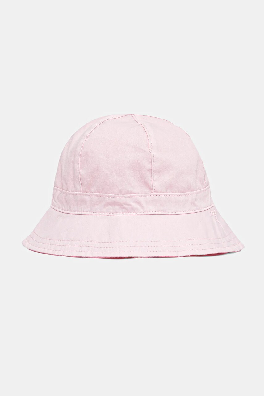 United Colors of Benetton pălărie reversibilă din bumbac pentru copii culoarea roz, bumbac, 65B2AA00W