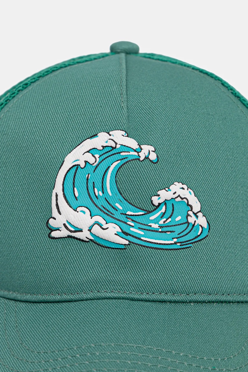 Детская кепка United Colors of Benetton цвет зелёный с принтом 6XJNGA01F в Ивано-Франковске Детская кепка United Colors of Benetton цвет зелёный с принтом 6XJNGA01F в Ивано-Франковске