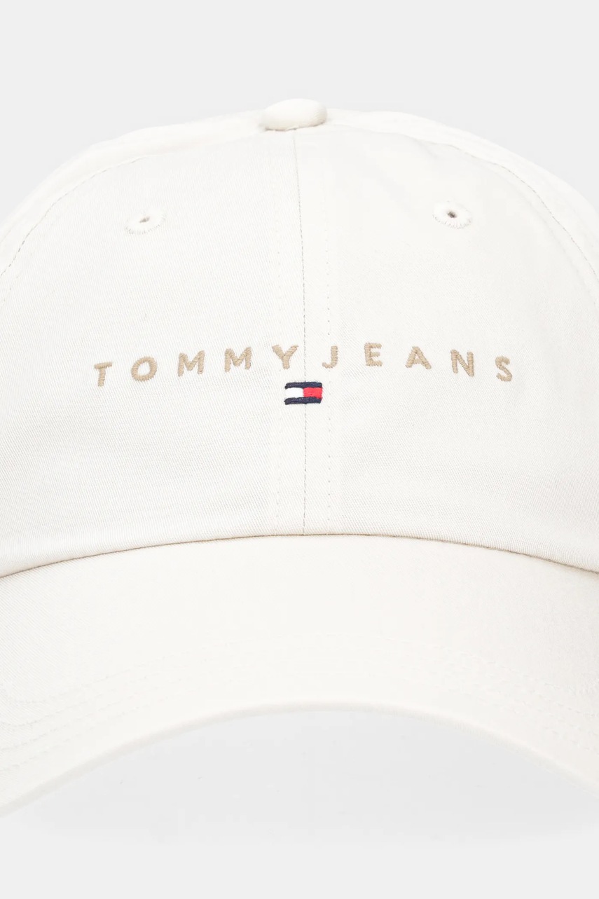 Хлопковая кепка Tommy Jeans 0 цвет коричневый с аппликацией AM0AM12958