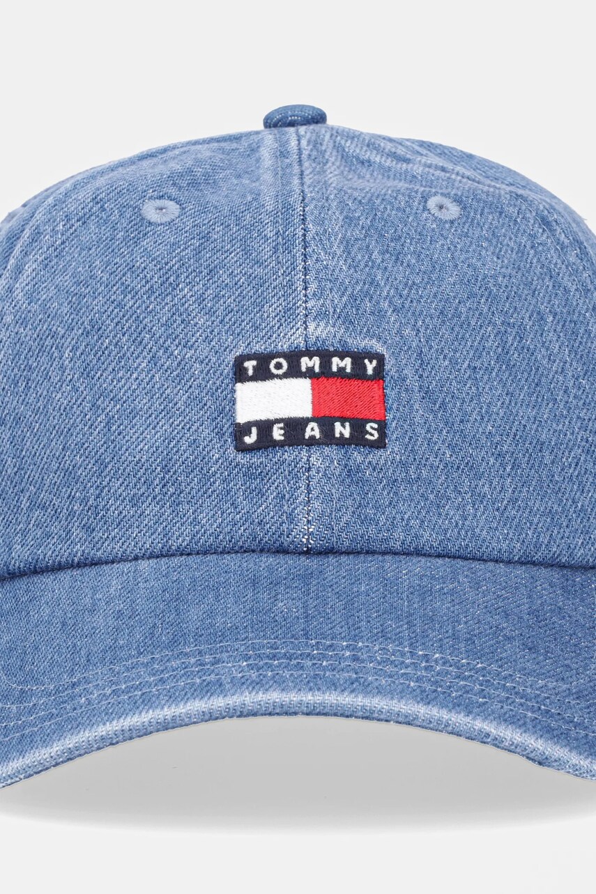 Джинсовая кепка Tommy Jeans однотонная AM0AM12936 Джинсовая кепка Tommy Jeans однотонная AM0AM12936