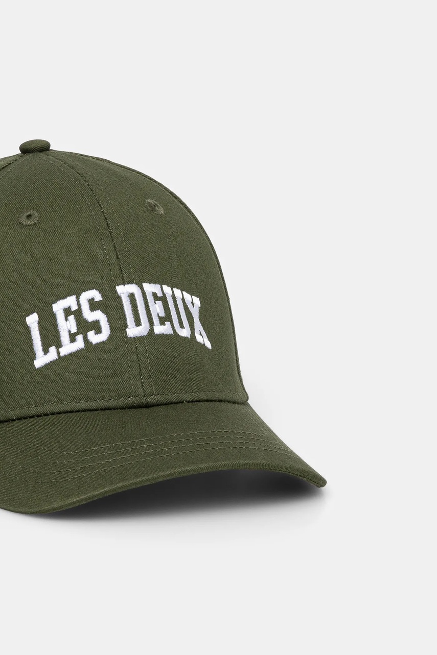 Хлопковая кепка Les Deux цвет зелёный с аппликацией LDM702099 Хлопковая кепка Les Deux цвет зелёный с аппликацией LDM702099