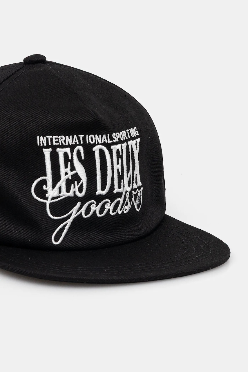 Хлопковая кепка Les Deux цвет чёрный с аппликацией LDM703049 Хлопковая кепка Les Deux цвет чёрный с аппликацией LDM703049